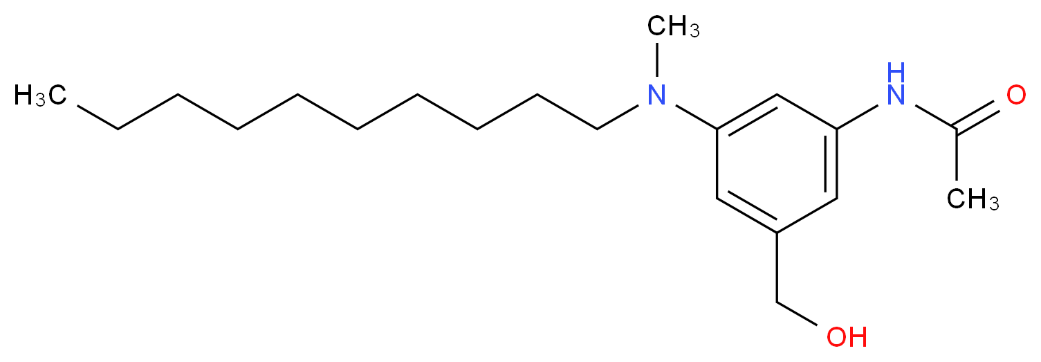 3-(N-ACETYLAMINO)-5-(N-DECYL-N-METHYLAMINO)BENZYL ALCOHOL_分子结构_CAS_103955-90-4)