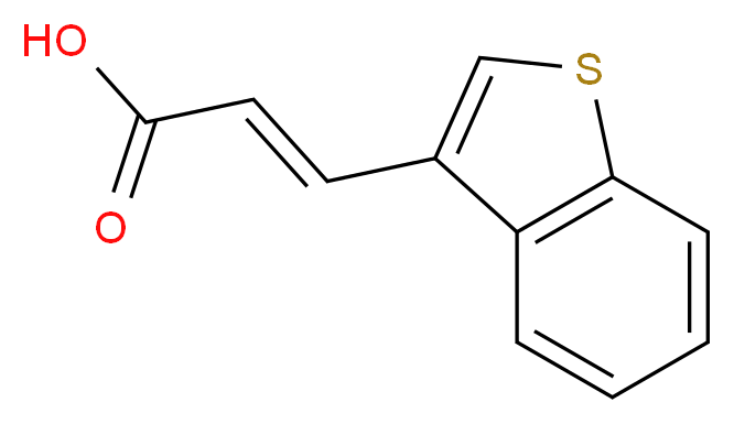 (2E)-3-(1-benzothiophen-3-yl)prop-2-enoic acid_分子结构_CAS_5381-29-3