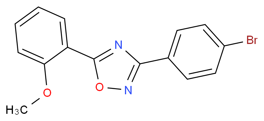 3-(4-Bromophenyl)-5-(2-methoxyphenyl)-1,2,4-oxadiazole_分子结构_CAS_331989-19-6)