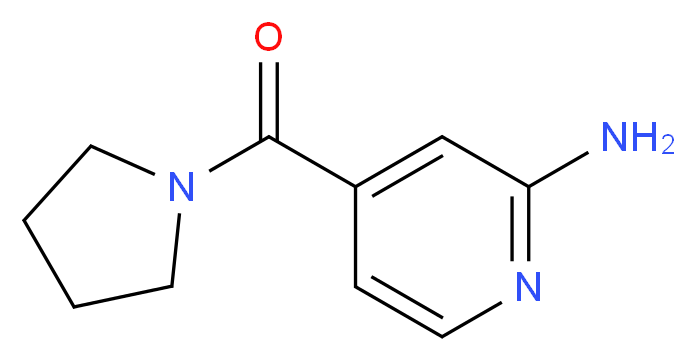 4-(Pyrrolidin-1-ylcarbonyl)pyridin-2-amine_分子结构_CAS_)