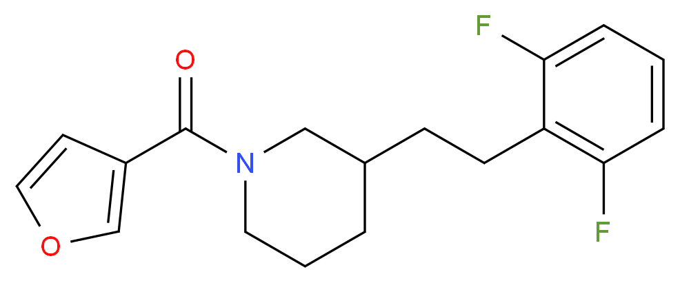 3-[2-(2,6-difluorophenyl)ethyl]-1-(3-furoyl)piperidine_分子结构_CAS_)