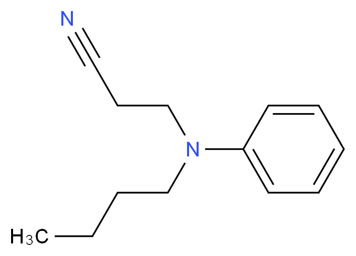 3-[butyl(phenyl)amino]propanenitrile_分子结构_CAS_61852-40-2