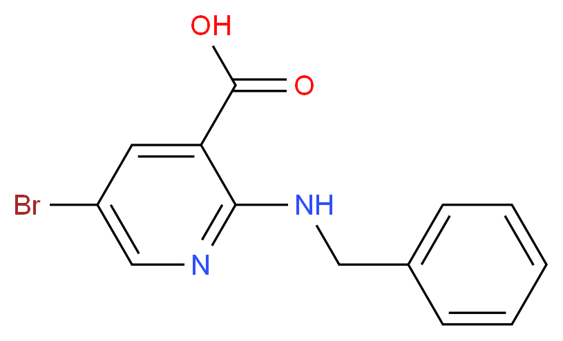 2-(Benzylamino)-5-bromonicotinic acid_分子结构_CAS_)