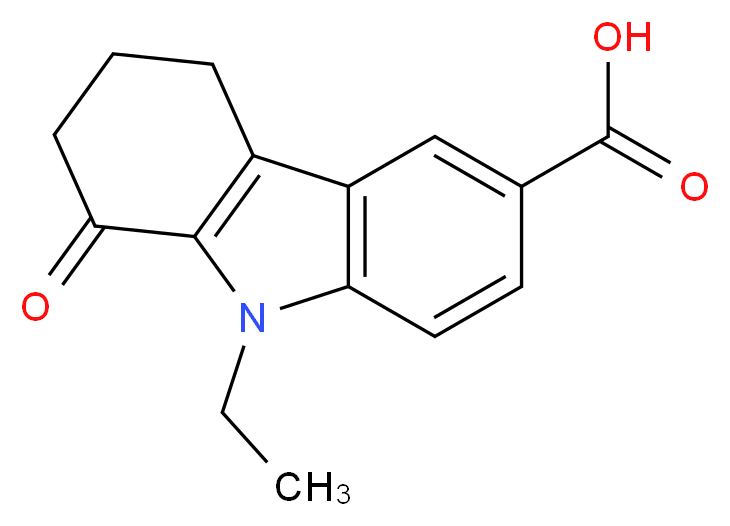 9-ethyl-1-oxo-2,3,4,9-tetrahydro-1H-carbazole-6-carboxylic acid_分子结构_CAS_354993-58-1)