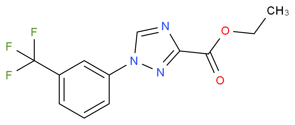 Ethyl 1-(3-(trifluoroMethyl)phenyl)-1H-1,2,4-triazole-3-carboxylate_分子结构_CAS_1245643-77-9)