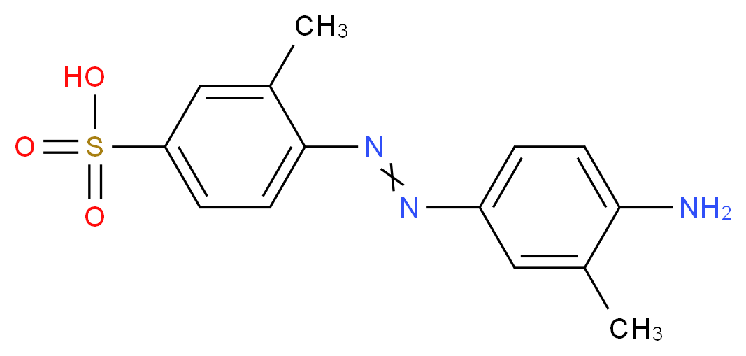 4-[2-(4-amino-3-methylphenyl)diazen-1-yl]-3-methylbenzene-1-sulfonic acid_分子结构_CAS_120-68-3