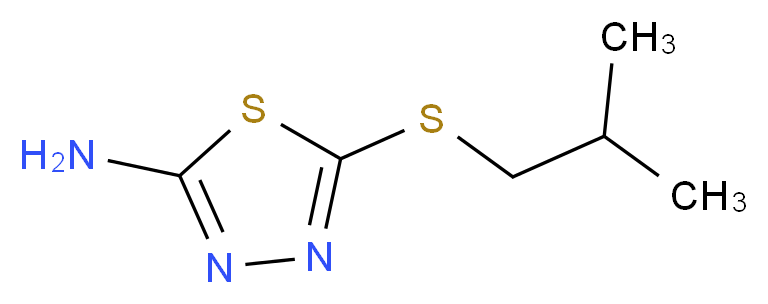 5-(isobutylthio)-1,3,4-thiadiazol-2-amine_分子结构_CAS_33313-07-4)