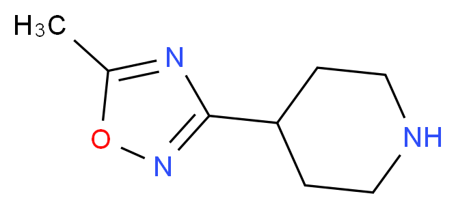 4-(5-methyl-1,2,4-oxadiazol-3-yl)piperidine_分子结构_CAS_757175-70-5