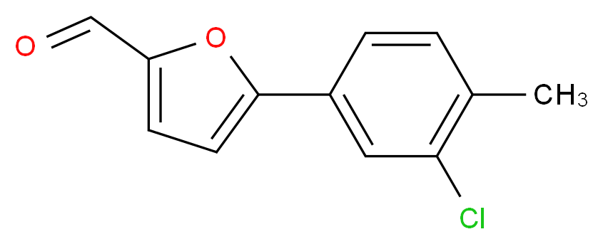 5-(3-chloro-4-methylphenyl)furan-2-carbaldehyde_分子结构_CAS_57666-53-2