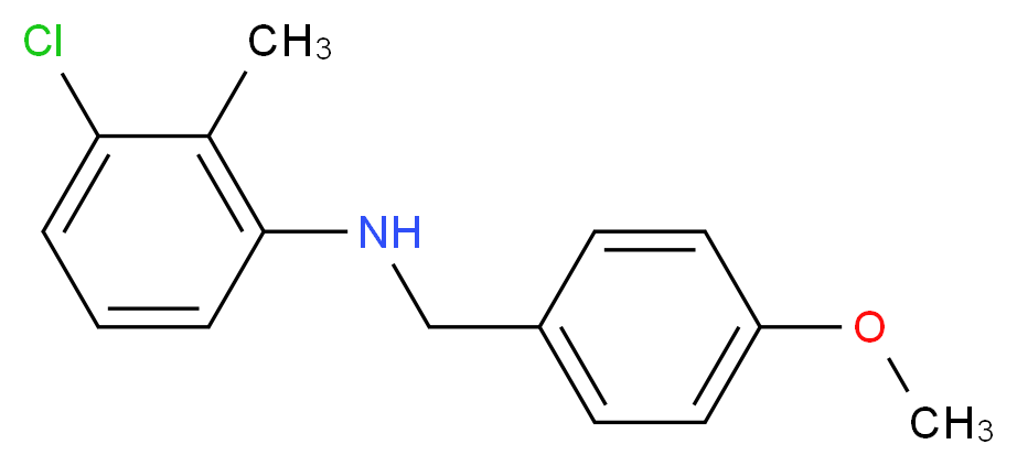 3-Chloro-N-(4-methoxybenzyl)-2-methylaniline_分子结构_CAS_)