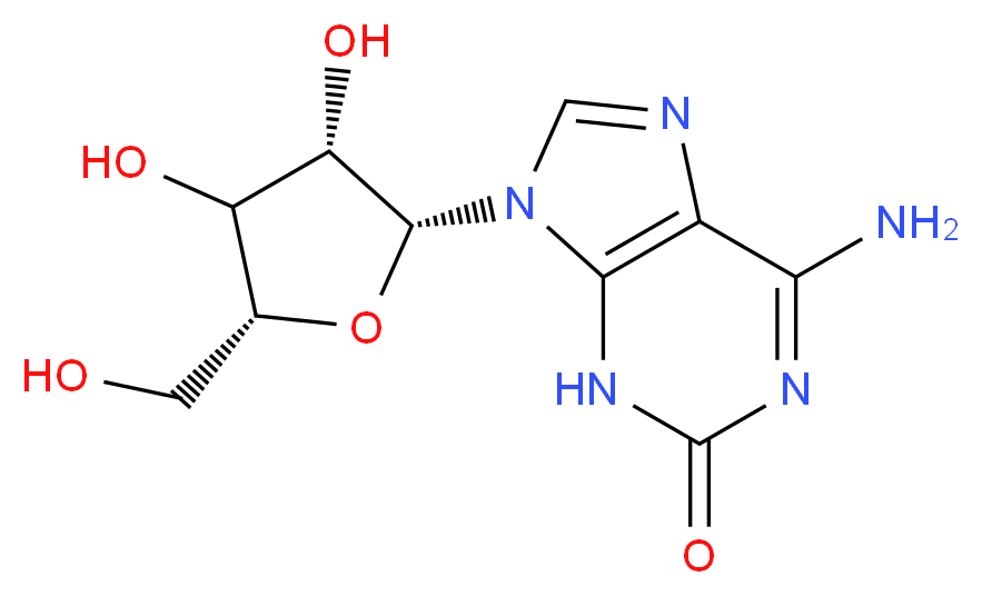 6-amino-9-[(2R,3S,5R)-3,4-dihydroxy-5-(hydroxymethyl)oxolan-2-yl]-3,9-dihydro-2H-purin-2-one_分子结构_CAS_359436-55-8