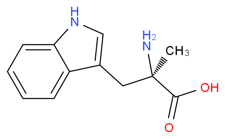 (2R)-2-amino-3-(1H-indol-3-yl)-2-methylpropanoic acid_分子结构_CAS_56452-52-9