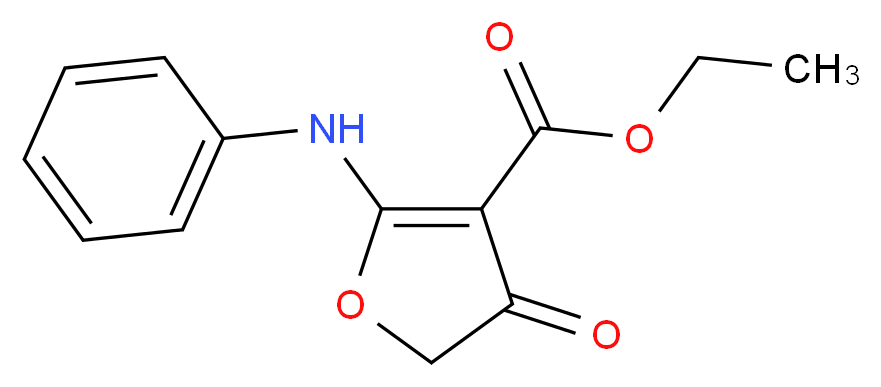 Ethyl 2-anilino-4-oxo-4,5-dihydro-3-furancarboxylate_分子结构_CAS_58337-16-9)
