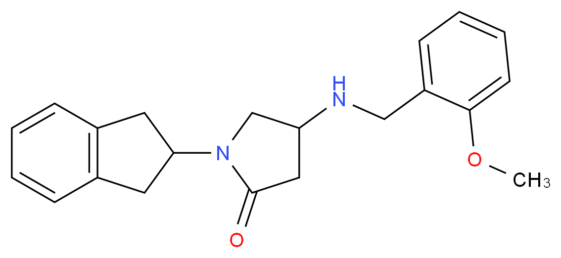 1-(2,3-dihydro-1H-inden-2-yl)-4-[(2-methoxybenzyl)amino]-2-pyrrolidinone_分子结构_CAS_)
