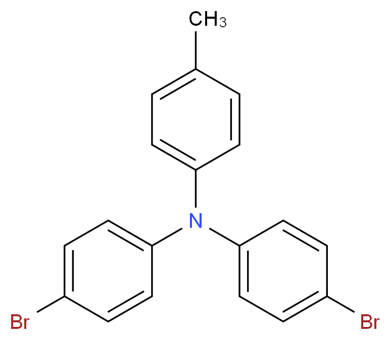 4-Bromo-N-(4-bromophenyl)-N-(p-tolyl)aniline_分子结构_CAS_100308-67-6)