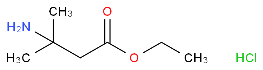 Ethyl 3-amino-3-methylbutanoate hydrochloride_分子结构_CAS_85532-40-7)