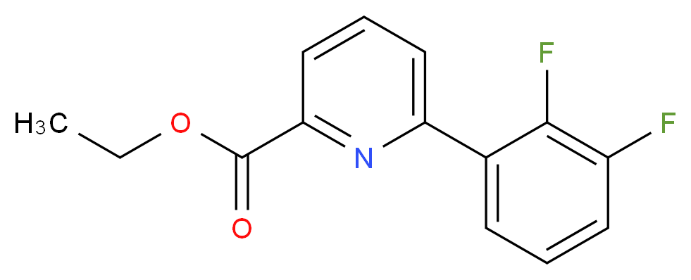 ethyl 6-(2,3-difluorophenyl)pyridine-2-carboxylate_分子结构_CAS_1261831-63-3