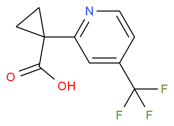 1-(4-(trifluoromethyl)pyridin-2-yl)cyclopropanecarboxylic acid_分子结构_CAS_1060805-58-4)