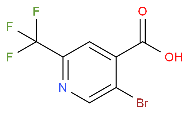 5-Bromo-2-(trifluoromethyl)pyridine-4-carboxylic acid_分子结构_CAS_749875-16-9)