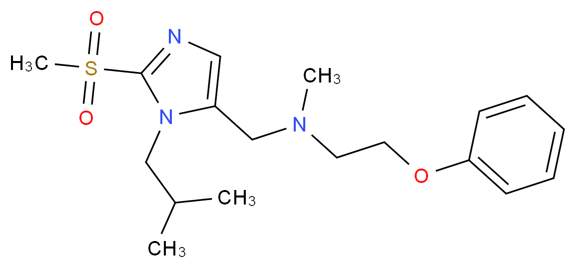N-{[1-isobutyl-2-(methylsulfonyl)-1H-imidazol-5-yl]methyl}-N-methyl-2-phenoxyethanamine_分子结构_CAS_)