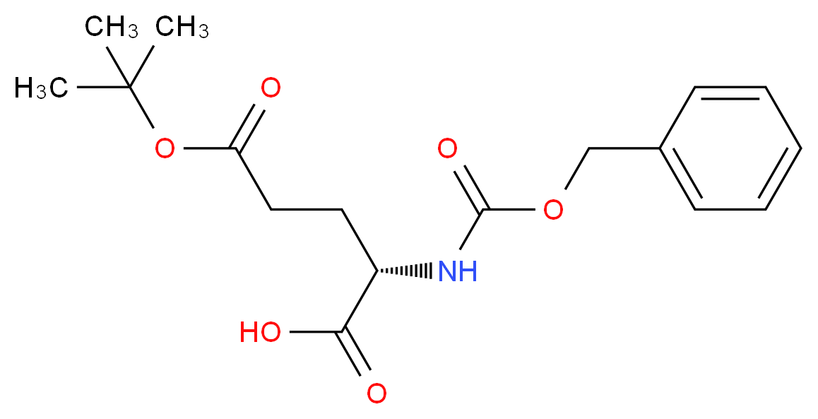 (2S)-2-{[(benzyloxy)carbonyl]amino}-5-(tert-butoxy)-5-oxopentanoic acid_分子结构_CAS_3886-08-6