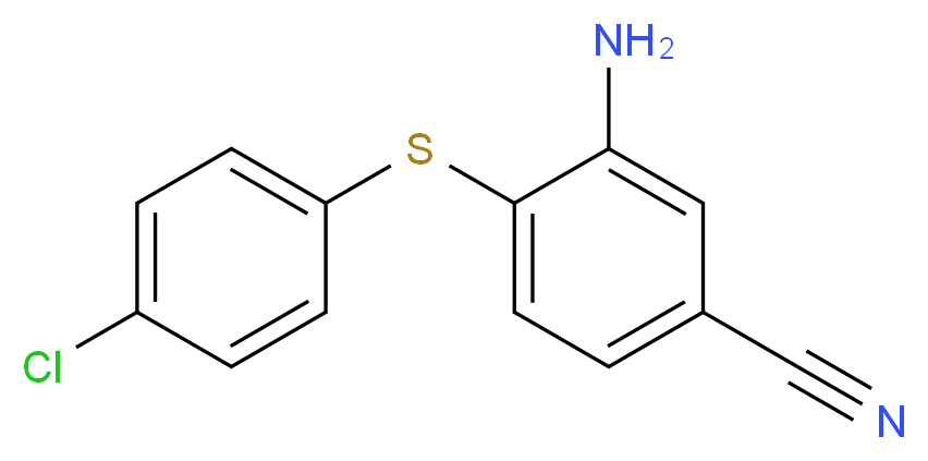 3-Amino-4-[(4-chlorophenyl)sulfanyl]-benzenecarbonitrile_分子结构_CAS_)