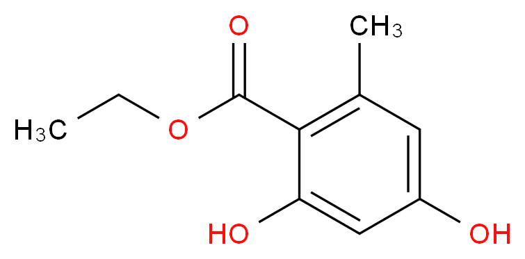 ethyl 2,4-dihydroxy-6-methylbenzoate_分子结构_CAS_2524-37-0