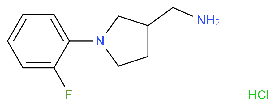 {[1-(2-Fluorophenyl)pyrrolidin-3-yl]methyl}amine hydrochloride_分子结构_CAS_479089-93-5)