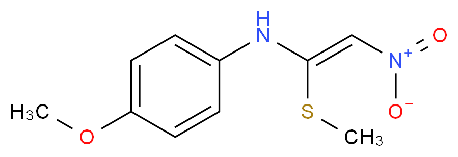 4-Methoxy-N-[1-(methylsulfanyl)-2-nitrovinyl]aniline_分子结构_CAS_)