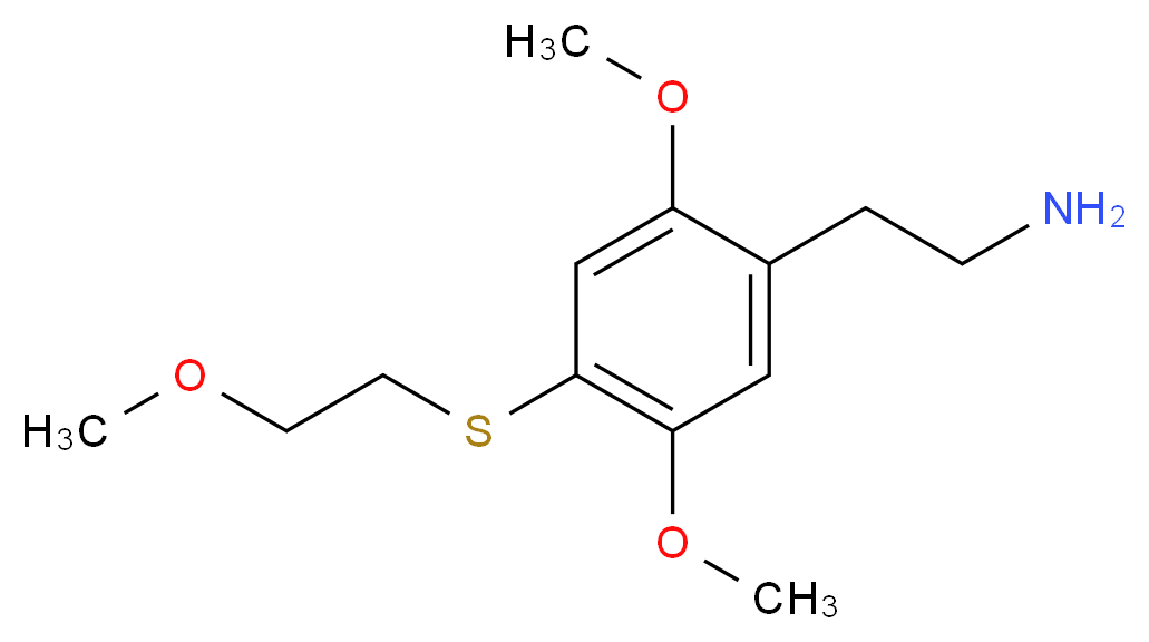 2-{2,5-dimethoxy-4-[(2-methoxyethyl)sulfanyl]phenyl}ethan-1-amine_分子结构_CAS_207740-30-5