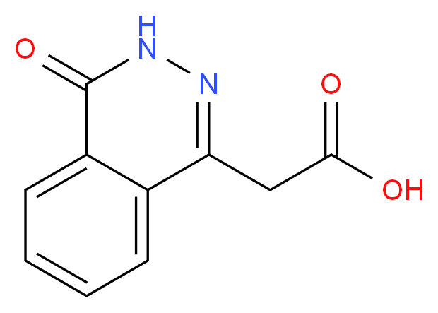 2-(4-oxo-3,4-dihydrophthalazin-1-yl)acetic acid_分子结构_CAS_25947-11-9