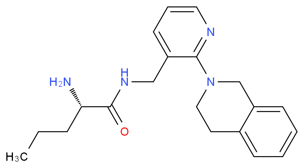 N~1~-{[2-(3,4-dihydroisoquinolin-2(1H)-yl)pyridin-3-yl]methyl}-L-norvalinamide_分子结构_CAS_)