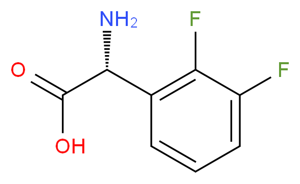 (2R)-2-amino-2-(2,3-difluorophenyl)acetic acid_分子结构_CAS_1228571-44-5