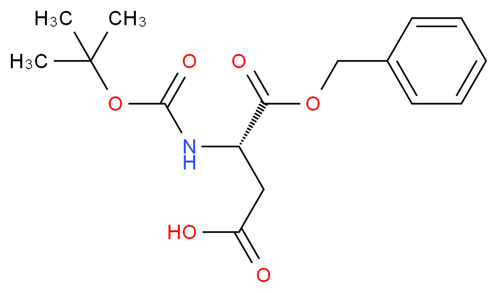 Boc-L-Aspartic acid 1-benzyl ester_分子结构_CAS_30925-18-9)