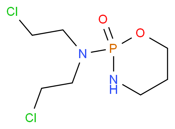 2-[bis(2-chloroethyl)amino]-1,3,2$l^{5}-oxazaphosphinan-2-one_分子结构_CAS_)