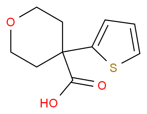 4-(Thien-2-yl)tetrahydro-2H-pyran-4-carboxylic acid 97%_分子结构_CAS_880166-18-7)