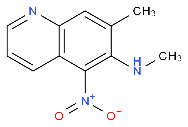 N,7-dimethyl-5-nitroquinolin-6-amine_分子结构_CAS_83407-41-4