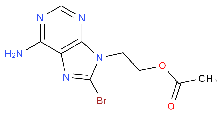 2-(6-amino-8-bromo-9H-purin-9-yl)ethyl acetate_分子结构_CAS_874903-79-4