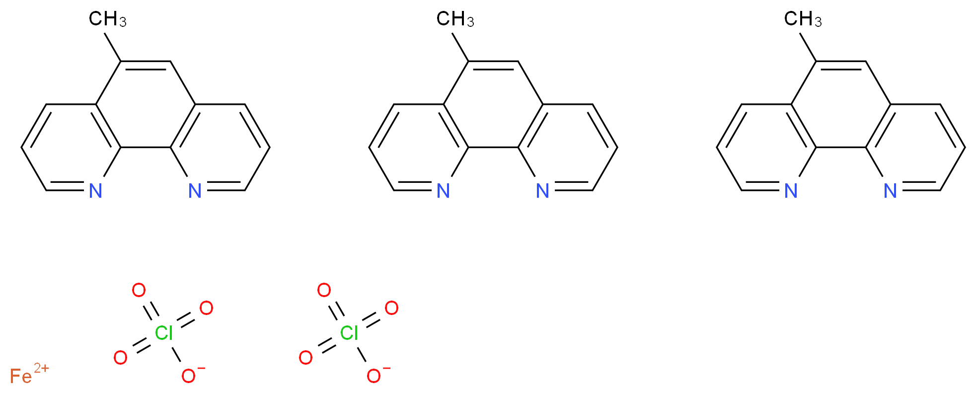 5-METHYL-1,10-PHENANTHROLINE FERROUS PERCHLORATE_分子结构_CAS_15526-61-1)