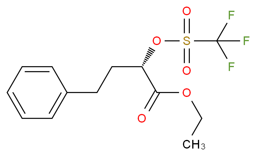 ethyl (2S)-4-phenyl-2-(trifluoromethanesulfonyloxy)butanoate_分子结构_CAS_138333-09-2