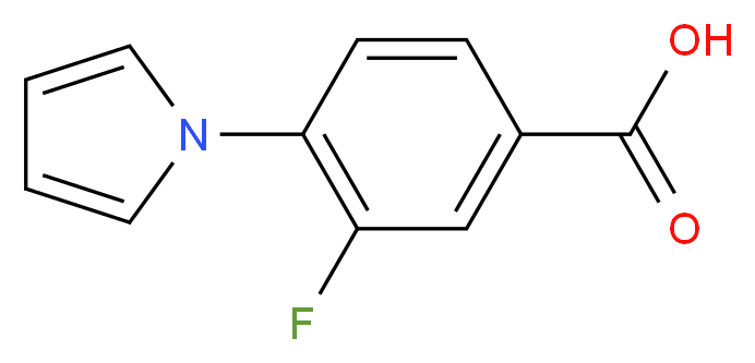 3-fluoro-4-(1H-pyrrol-1-yl)benzoic acid_分子结构_CAS_)