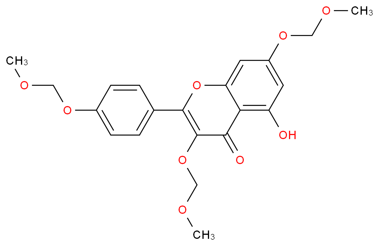 5-hydroxy-3,7-bis(methoxymethoxy)-2-[4-(methoxymethoxy)phenyl]-4H-chromen-4-one_分子结构_CAS_143724-66-7