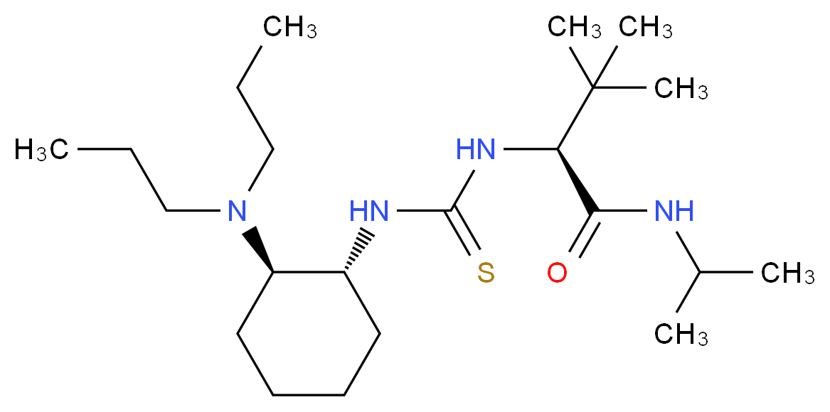 (2S)-2-({[(1R,2R)-2-(dipropylamino)cyclohexyl]carbamothioyl}amino)-3,3-dimethyl-N-(propan-2-yl)butanamide_分子结构_CAS_1003922-03-9