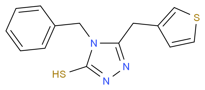 4-benzyl-5-(3-thienylmethyl)-4H-1,2,4-triazole-3-thiol_分子结构_CAS_451502-05-9)