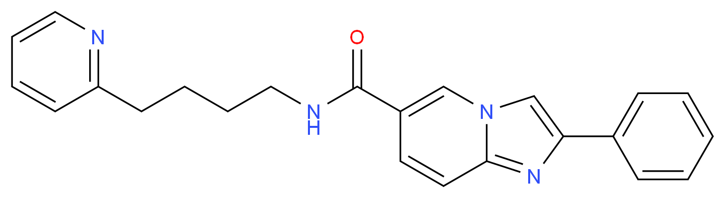2-phenyl-N-(4-pyridin-2-ylbutyl)imidazo[1,2-a]pyridine-6-carboxamide_分子结构_CAS_)