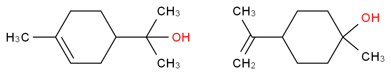 1-methyl-4-(prop-1-en-2-yl)cyclohexan-1-ol; 2-(4-methylcyclohex-3-en-1-yl)propan-2-ol_分子结构_CAS_8000-41-7