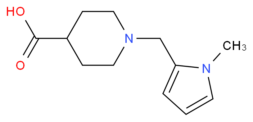 1-[(1-methyl-1H-pyrrol-2-yl)methyl]piperidine-4-carboxylic acid_分子结构_CAS_1177281-06-9