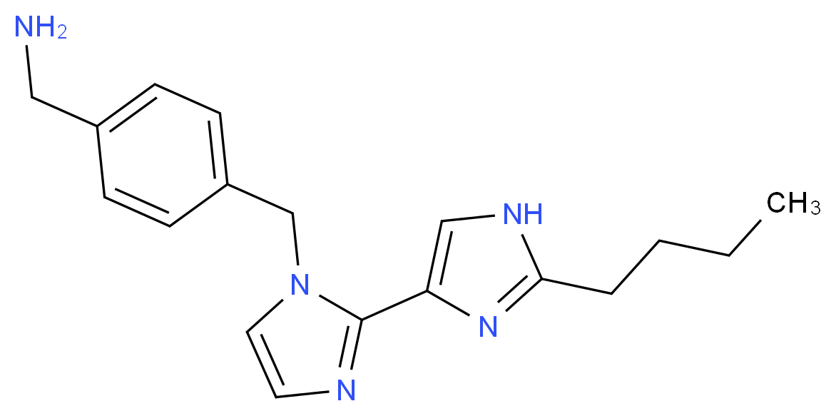 1-{4-[(2'-butyl-1H,1'H-2,4'-biimidazol-1-yl)methyl]phenyl}methanamine_分子结构_CAS_)
