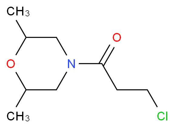 4-(3-Chloropropanoyl)-2,6-dimethylmorpholine_分子结构_CAS_915920-51-3)