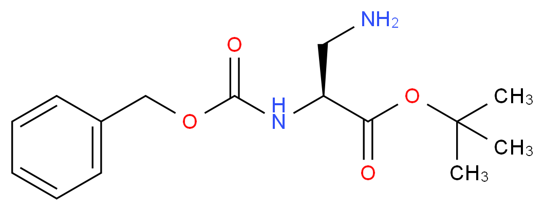 tert-butyl (2S)-3-amino-2-{[(benzyloxy)carbonyl]amino}propanoate_分子结构_CAS_77215-55-5